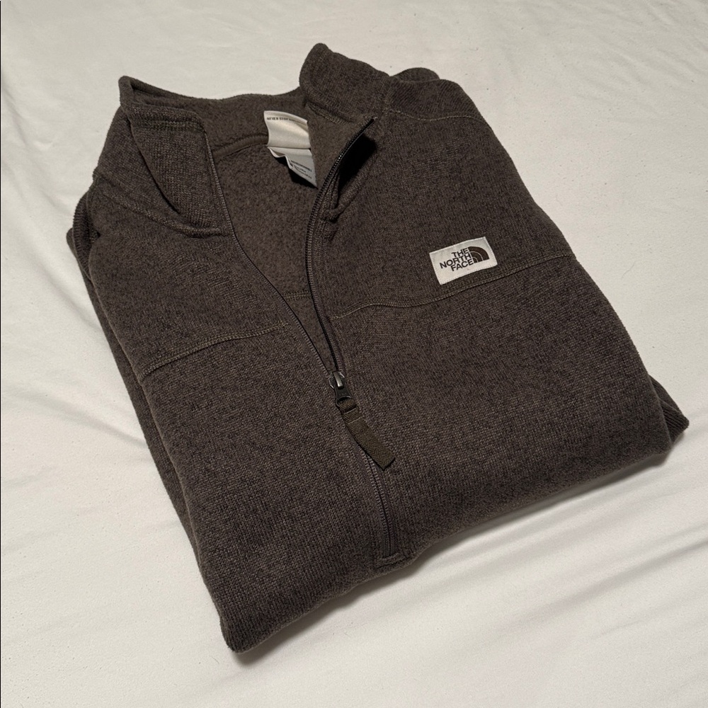 The North Face Dark Dark Olive Mossy Green Half-Zip Fleece Gordon Lyons